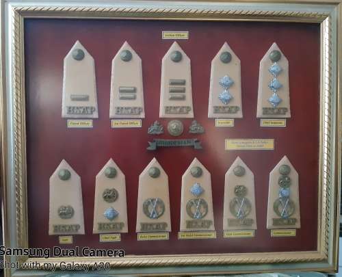 Rhodesia U.D.I -  B.S.A.P Rank Structure Display. Second part of collection 1966/80